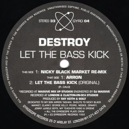 Download Destroy - Let The Bass Kick / Arron mp3