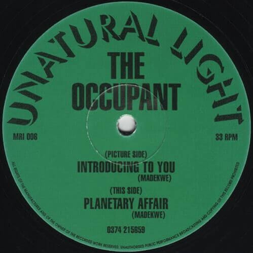 The Occupant - Introducing To You / Planetary Affair The Occupant - Introducing To You / Planetary Affair