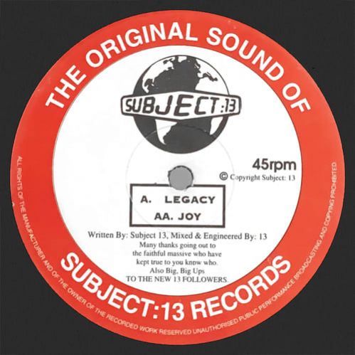 Subject 13 - Legacy / Joy