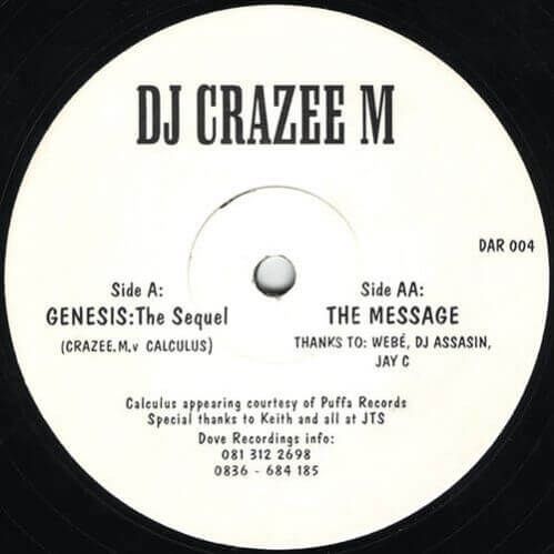 DJ Crazee M - Genesis The Sequel / The Message DJ Crazee M - Genesis The Sequel / The Message