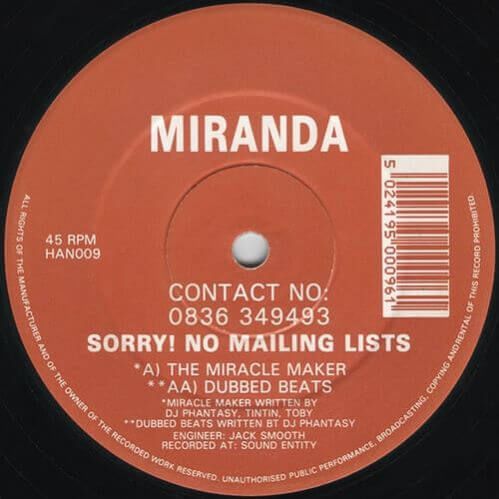 Miranda - The Miracle Maker / Dubbed Beats Miranda - The Miracle Maker / Dubbed Beats