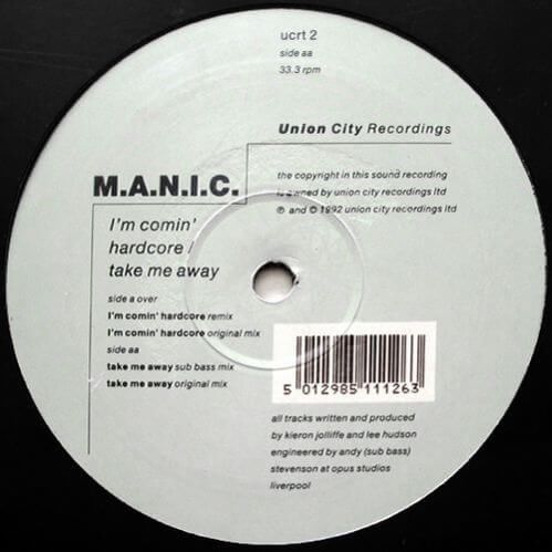 M.A.N.I.C. - I'm Comin' Hardcore / Take Me Away M.A.N.I.C. - I'm Comin' Hardcore / Take Me Away