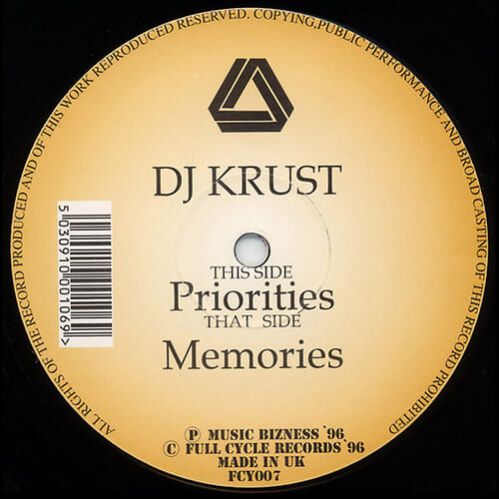 DJ Krust - Priorities / Memories DJ Krust - Priorities / Memories